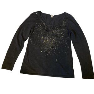 Eileen Fisher Merino Wool Sequined Sweater